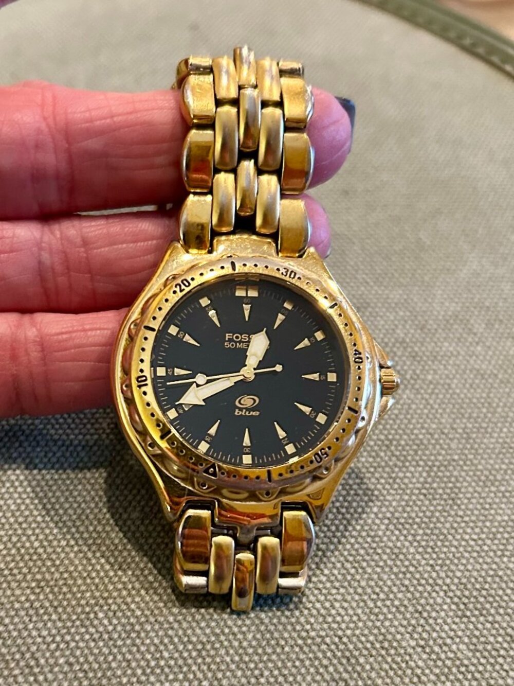 Vintage Men's Fossil Blue Watch